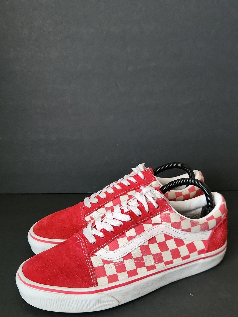 Vans Red and White Checkerboard Sneakers Mens Size 8 (Womens 9.5)